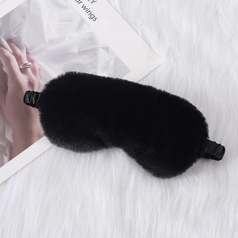 Personalized Rabbit Hair Eye Mask Custom Sleep Mask Plush Cute Bridesmaids Gift Sleep Masks Fur Cozy Bachelorette Gift