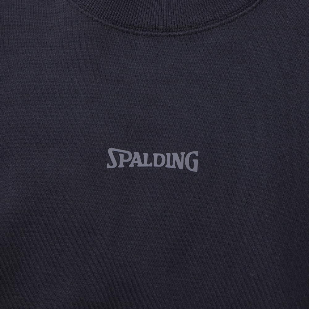 SPALDING Courtside Crew Neck Pullover, Black, XL, SMJ24100