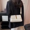 Crossbody bag Large capacity commuter shoulder small square bag Textured bag New fashion women's bag Wide shoulder strap