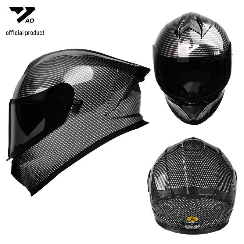 Cross-border DOT Certified Full Face Motorcycle Helmet for Men and Women, Trendy Four Seasons Riding Gear