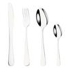 4Pcs White Gold Western Dinnerware Cutlery Set Dinner Flatware Knife Fork Spoon Stainless Steel Silverware Home Tableware Set