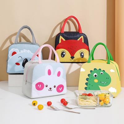 Portable Insulated Thermal Picnic Food Lunch Bag Box Cartoon Animal Fresh Cooler Bags Pouch For Women Girl Kids Children Gift