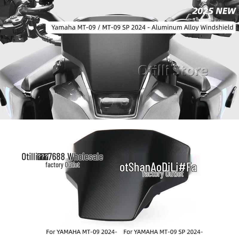 Yamaha MT-09/SP 2024 Aluminum Front Windshield Deflector - Motorcycle Accessory