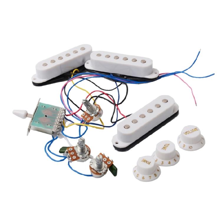 Pickup Wiring Harness 5-Way Converter 2T1V Control Pickup for Electric Guitars