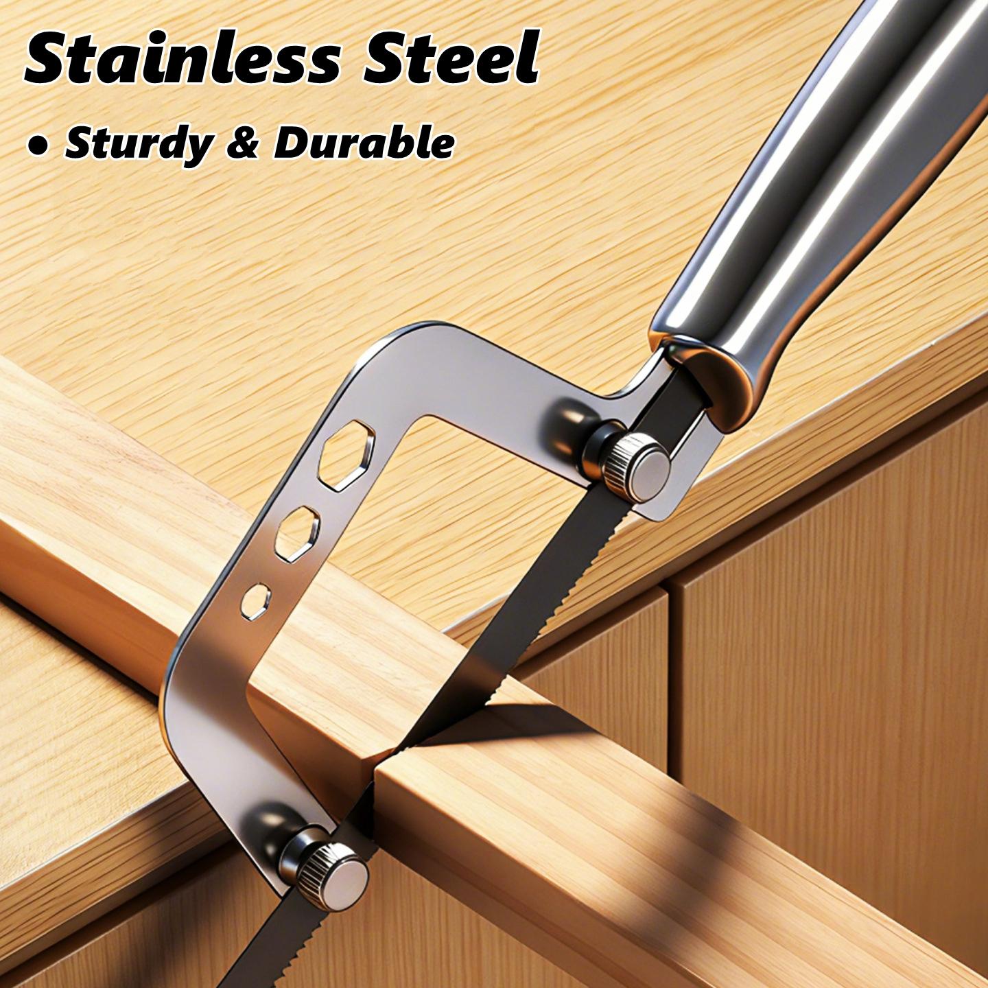 Mini Hacksaw Stainless Steel Frame Handmade Small Hacksaw Household DIY Handheld Saw for Wood / Plastic / Metal Cutting 1pc Saw Blade