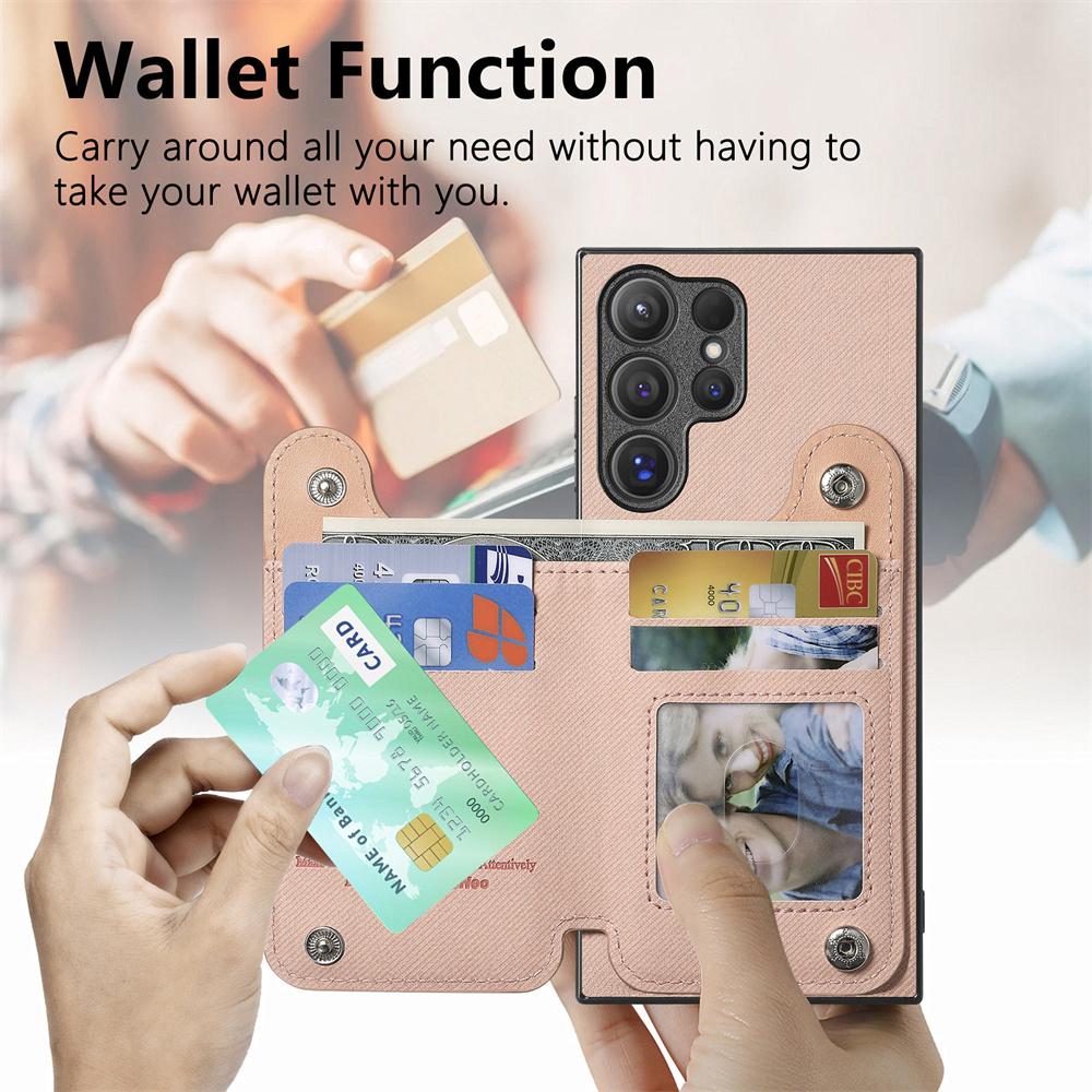 RFID-blockierende magnetische Handyhülle für Samsung S25 Ultra S24 S22 Plus S23 FE A16 A26 A36 A56 A55 5G Brieftasche mit Kartenhalter