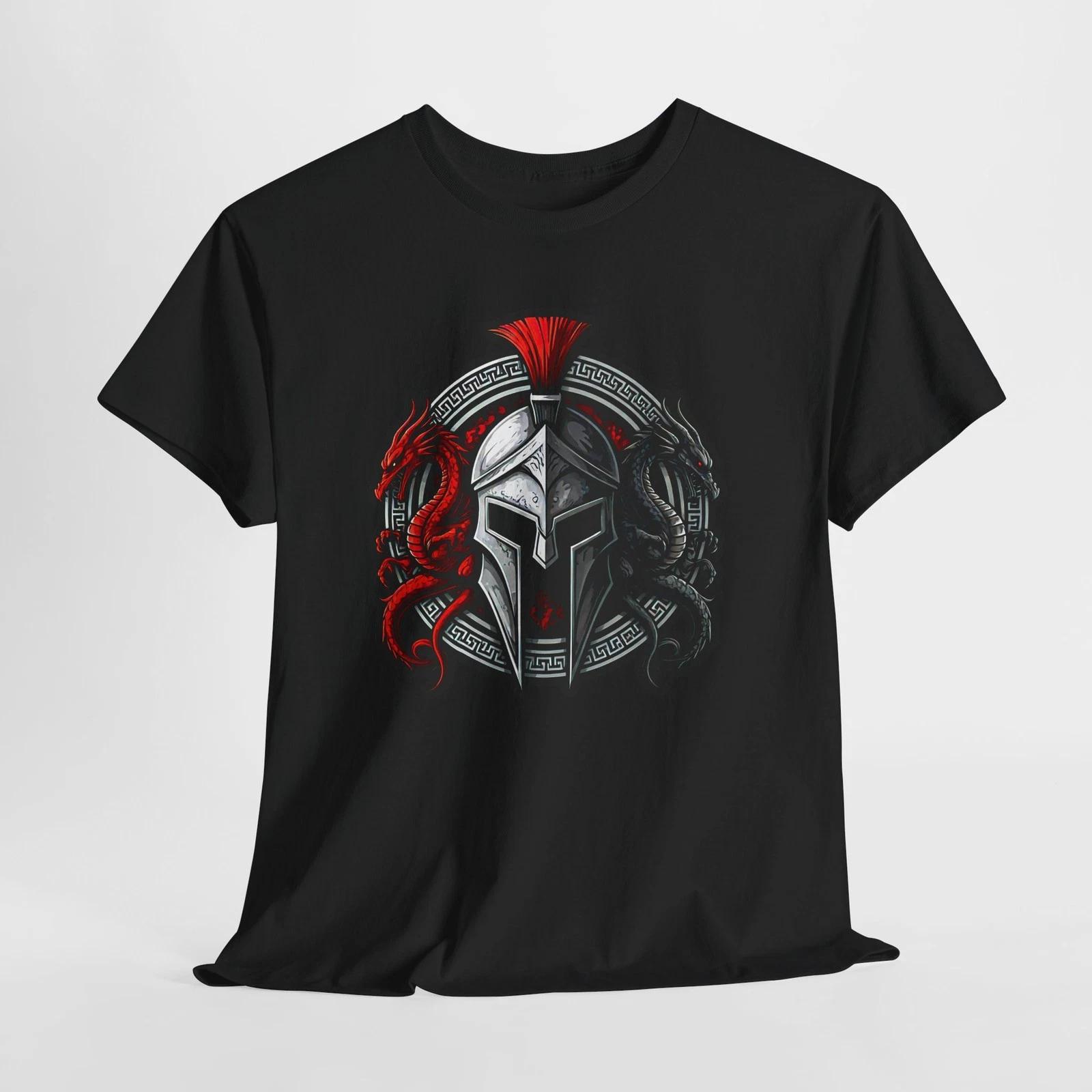 Spartan Warrior Unisex Heavy Cotton Tee, Graphic Tee, Gift for Him, Men s [...] S