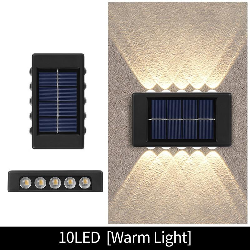 4/6/10 LED Solar Wand Lampe Im Freien Wasserdichte Auf Und Ab Leuchtende Beleuchtung Garten Dekoration Solar Lichter Treppen Zaun sonnenlicht Lampe