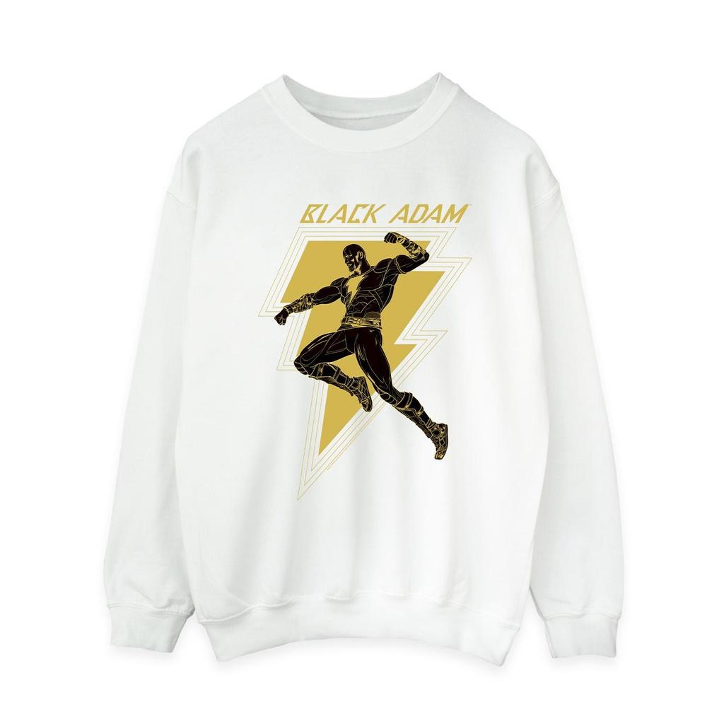 DC Comics Womens/Ladies Black Adam Golden Bolt Chest Sweatshirt