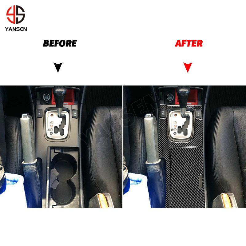 Car Gear Shift Water Cup Cover Trim Carbon Fiber Sticker for Acura TSX 2004 2005 2006 2007 2008 Accessories