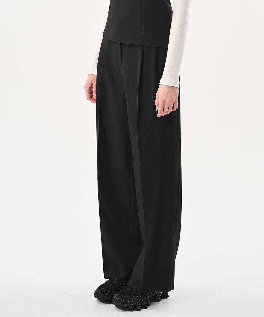 Laneonkyulleoseu Classic Semi-Wide Pants_Black