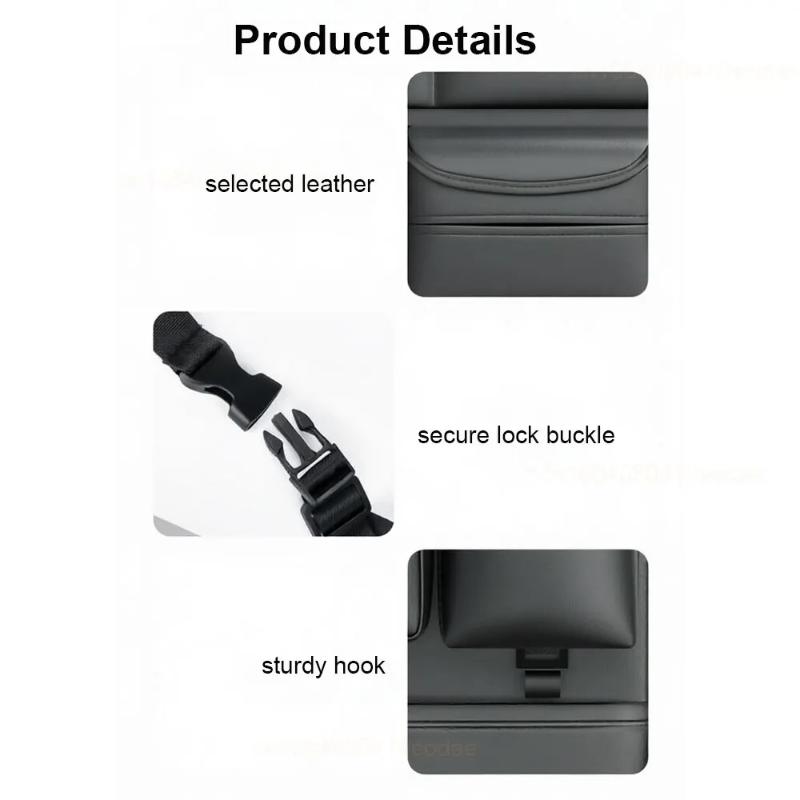 High-Capacity Car Seat Back Storage Bag Anti Kick Pad Multi-Pocket Backseat Organizer Bag Hanging Car Storage Pocket
