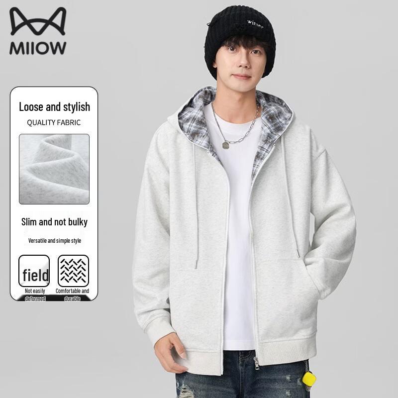 MiiOW Men s Full-Zip Hooded Jacket S