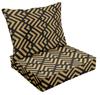 Vargottam Bedrucktes Outdoor Tiefsitz Patio Kissen Set 2-teiliges Sitzset Allwetter Ersatz