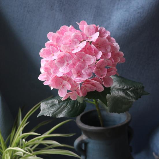 Künstliche Blumen Hohe Simulation Seidenhortensien Weiche Haptik Flexible Stiele Realistisch Wartungsfrei Fake Blumenarrangement Hochzeitsdekoration Zuhause
