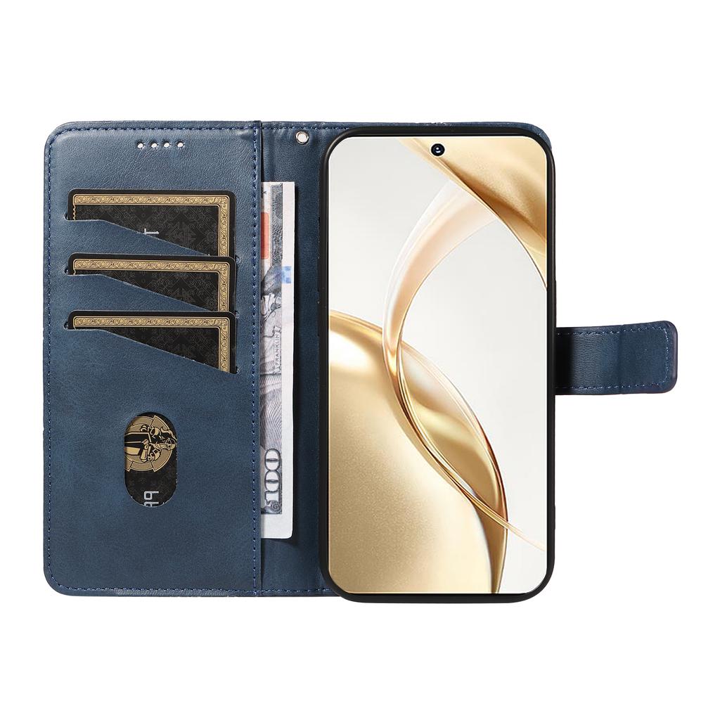 Für Honor 200 5G Brieftasche Hülle Geometrische Linie Flip Leder Handyhülle Kalbstextur