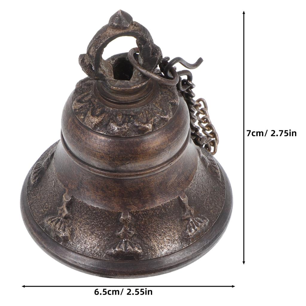 Decoração Pendurada de Templo Materiais Robustos Design Simples Decoração de Pátio Sino de Vento de Latão Sino Pendurado ao Vento Sino de Quarto