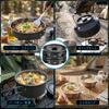 SANCANYI Aluminum Cookware Set with Sierra Cup, Outdoor Pot, Outdoor Kettle, Camping Pot, Camping Equipment, Cookware, Lightweight, Compact, Foldable,