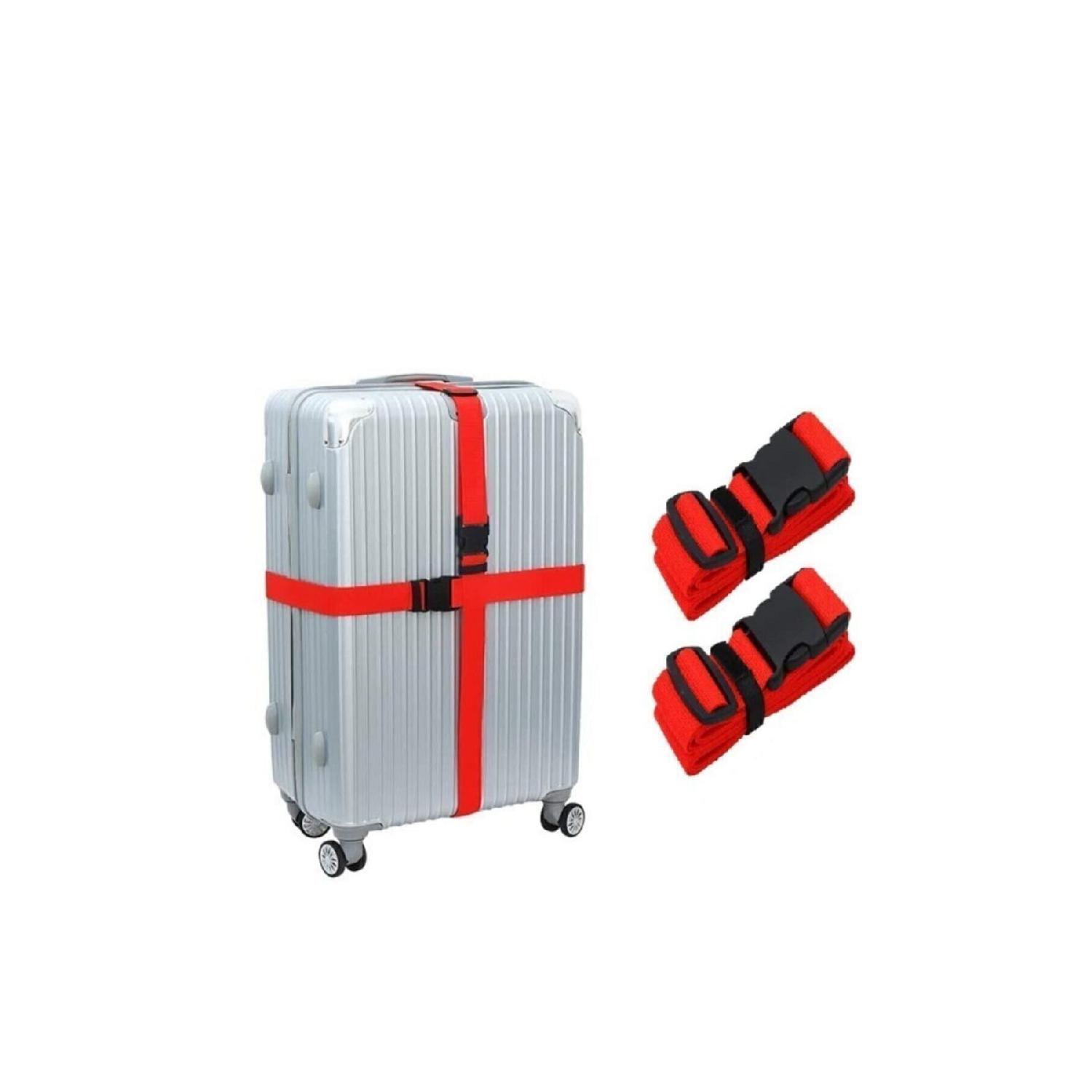 

2 ремені безпеки багажної валізи червоний