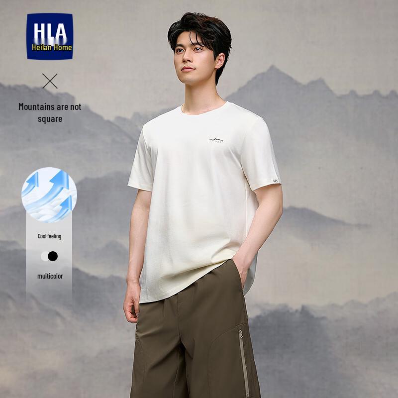 HLA Men s Cool-Touch Embroidered T-Shirt L