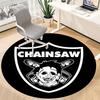 1pc Chainsaw Skull Office Round Area Rug, Under Office Chairs Bedroom Living Room Home Decor, Room Deco, Available in Various Sizes