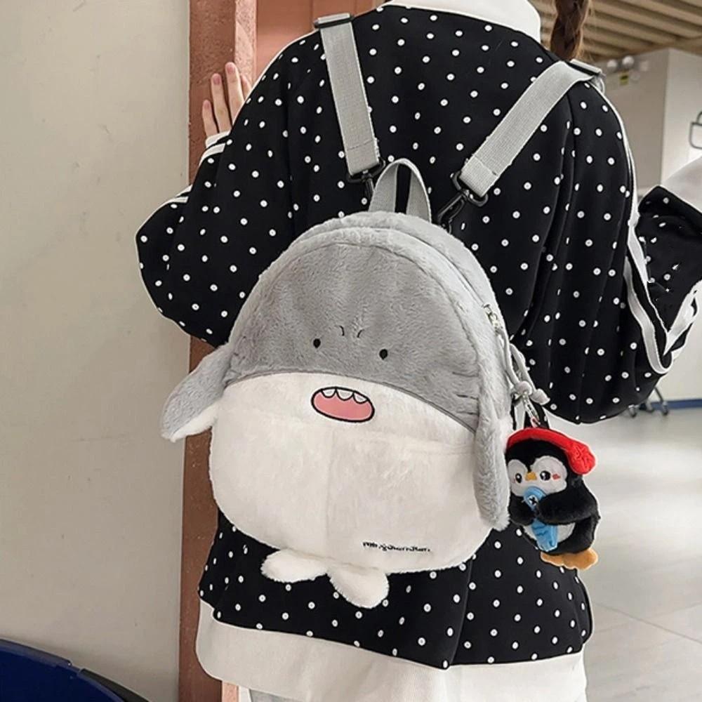 Kawaii Penguin Plush Crossbody Bag Adorable Animal Shoulder Bag Casual Soft Seal Backpack  Children