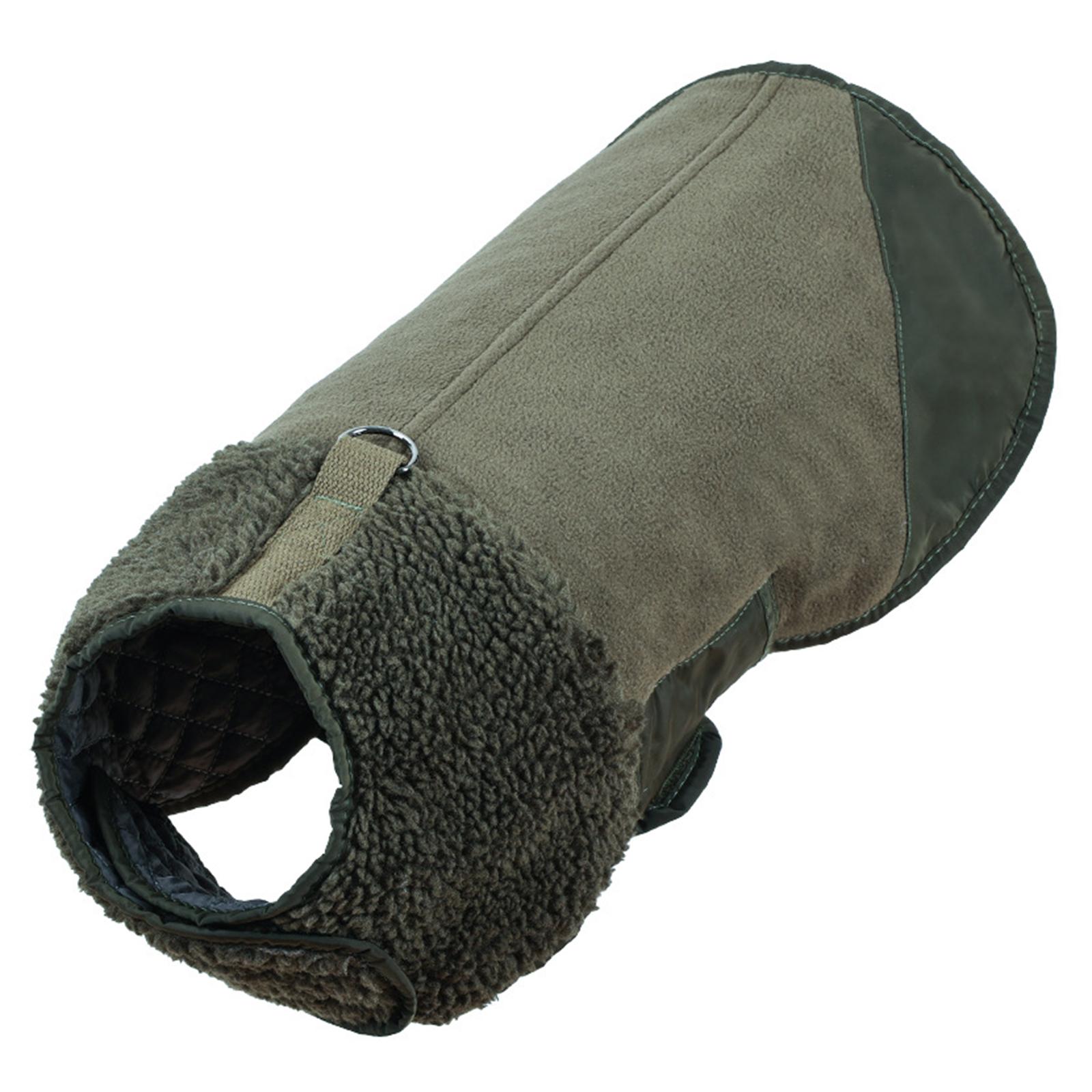 

Dog Furry Plain Furry Vest for Medium Large Dogs Soft Solid Color Apparel Thick Coat Pullover Winter Pajamas S армія зелений колір