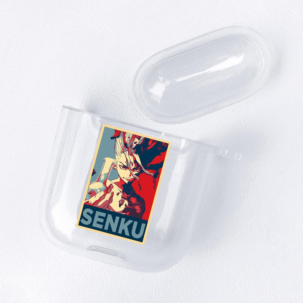 Japan Anime Figures Transparent Airpods Case for Funda Airpods 2/1 Cover Bakugo Bokuto Himiko Mirio Yumeko Deku Soft TPU Cases