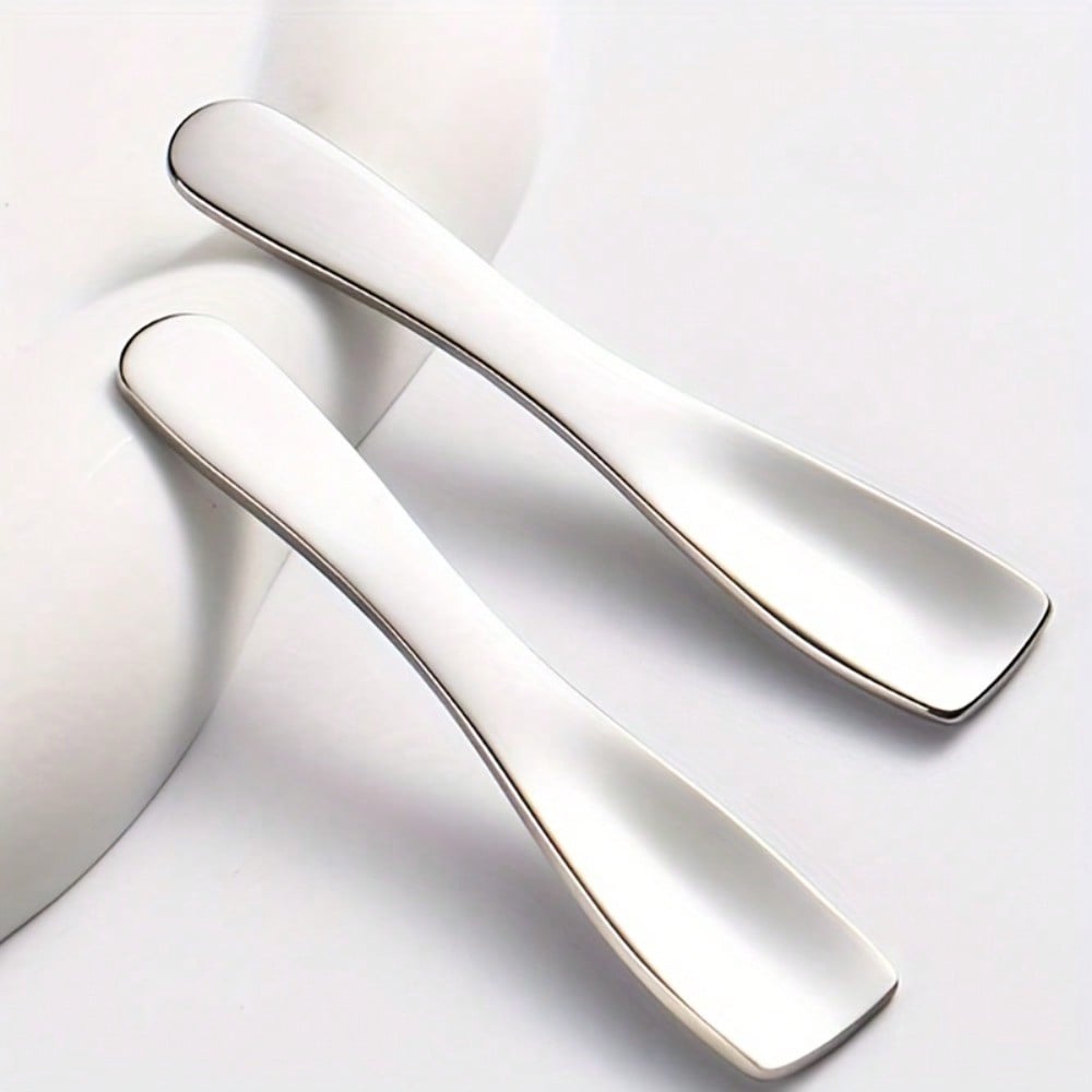1pcs Stainless Steel Eye Cream Scoop, Double Headed Design For Easy Measurement And Application, Convenient Eye Care Beauty Tool