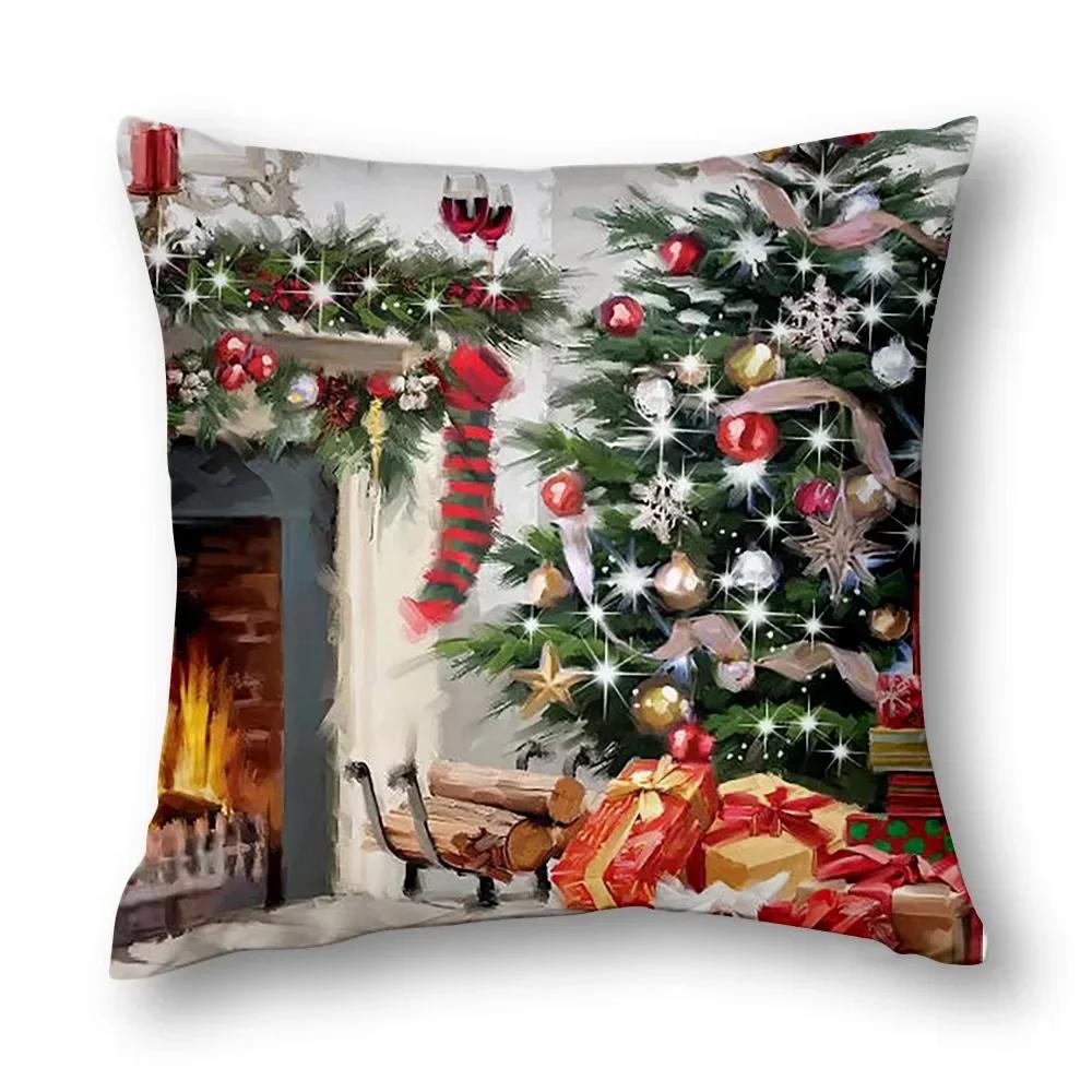 Față de pernă decorativă de Crăciun - Îmbunătățiți decorul casei dumneavoastră cu spirit festiv Decor pentru camera de zi 40x40 45x45 50x50 60x60