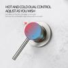 8-16 Inch Gunmetal Shower Faucet Recessed Box Ceiling Arm Wall Mounted Hot And Cold Separation Bathroom Tap Embedded Switch