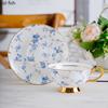 Rural Style Coffee Cup and Dish Set Afternoon Tea Water Cup Flower Tea Cups Milk Mug Breakfast Cups Dim Sum Dish Milk Tea Mug