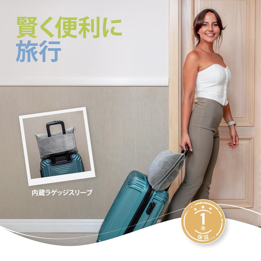 Soft and Warm Travel Blanket for Planes and Cars Long Haul Flight Essential for Men and Kids Compact Pillow with Suitcase Belt and Backpack Clip for