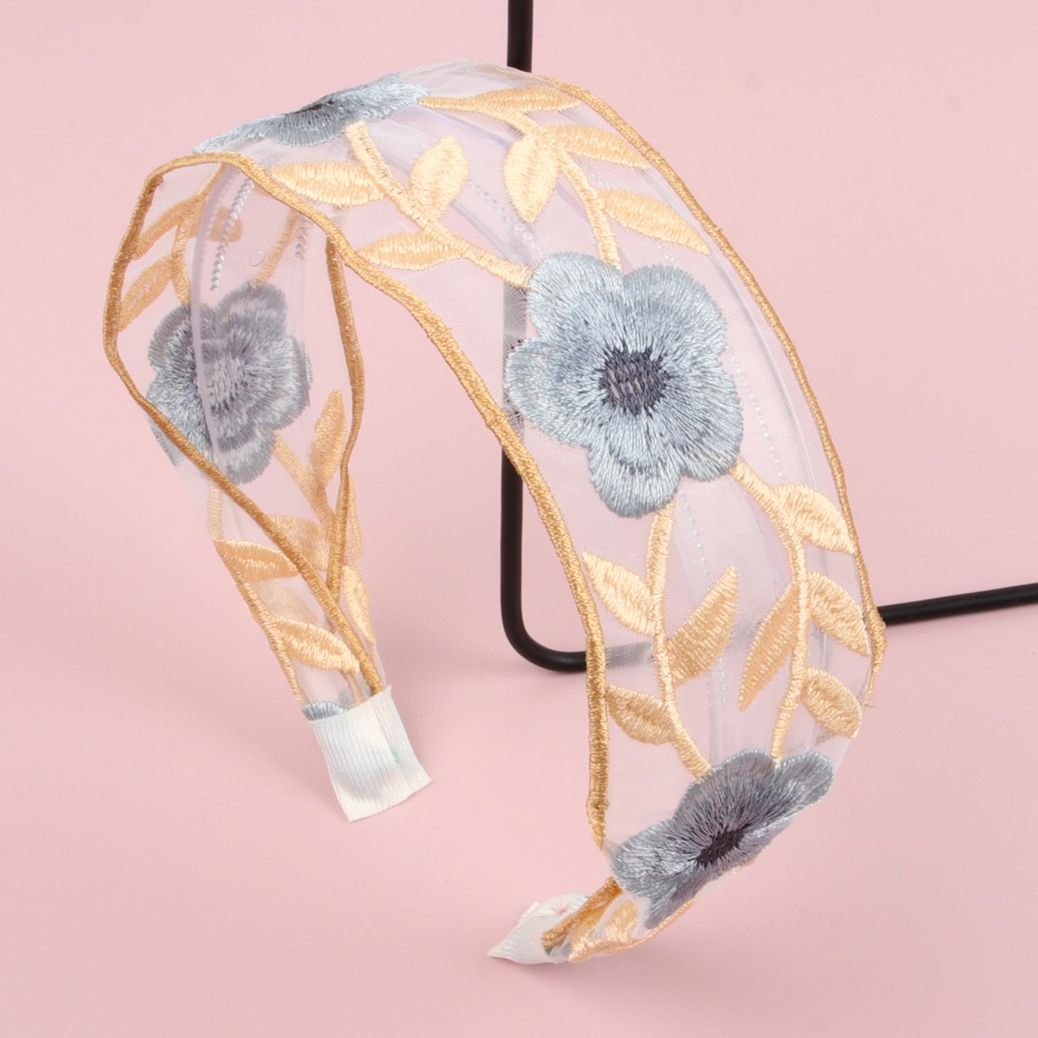 Женские кружевные повязки на голову с цветами, широкие кружевные цветочные повязки для волос, головной убор, модные женские повязки на голову, аксессуары для волос для женщин, девушек