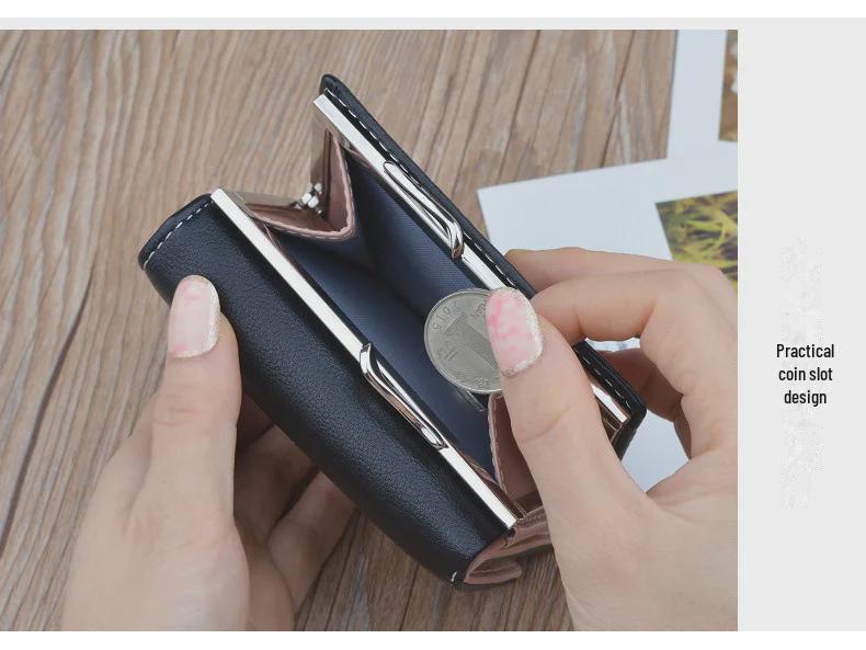 Portofel Scurt pentru Femei - Capacitate Mare, Design Moale Pliabil, Portmoneu Stil Japonez și Coreean pentru Studenți