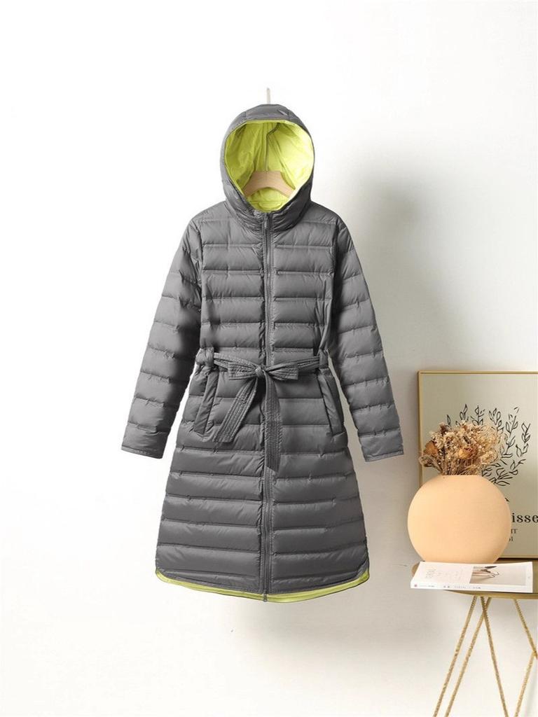 Women's Lightweight Down Jacket with Hood for Fall Winter