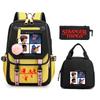 Trend Stranger Things Children'S Backpack Combination Three-Piece Male And Female Versatile Student School Bag