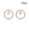 [LsSHOP] 14K Twin Dew Cubic Earrings (Gold Plated)_LJ5113BRE