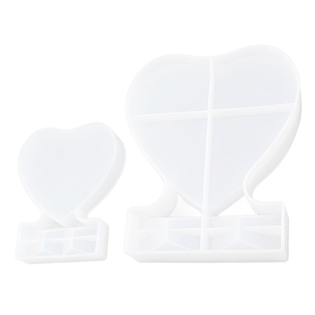 2PCS Heart Shape Photo Frame Mold Silicone Picture Mold DIY Personalized Photo Frame Mold for Home