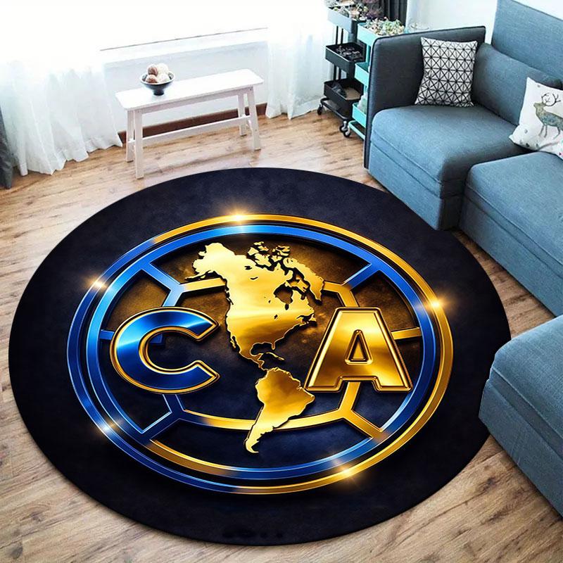 Club America Round Area Rug,Carpet Rug for Living Room Bedroom Sofa Playroom Decor,Non-slip Floor Mat