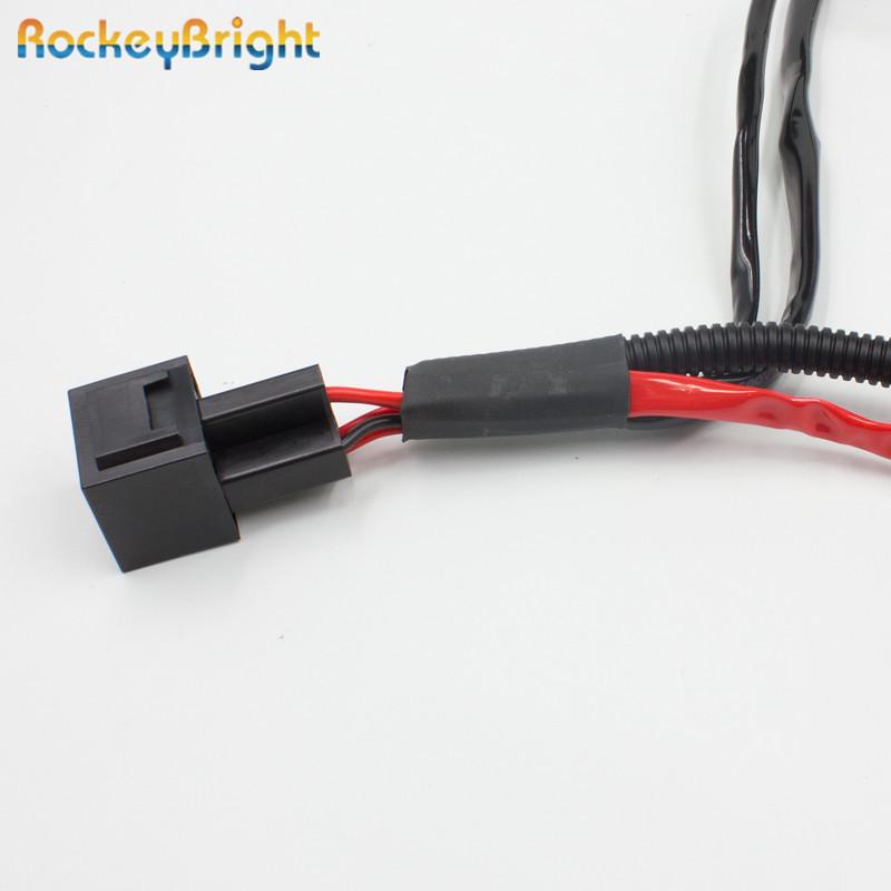 Rockeybright Hid Xenon Bulb Extension Cable Xenon Hid Kit Relay Wiring Harness H1 H3 H7 H8 H9 H11 9005 9006 Conversion Kit Relay