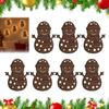 Cozy Winter Home Decorations 7Pcs 3D Light-Up Wooden Reindeer Christmas Decor with Warm LED Backlight, Peel And Silhouette Lights Stick Rustic