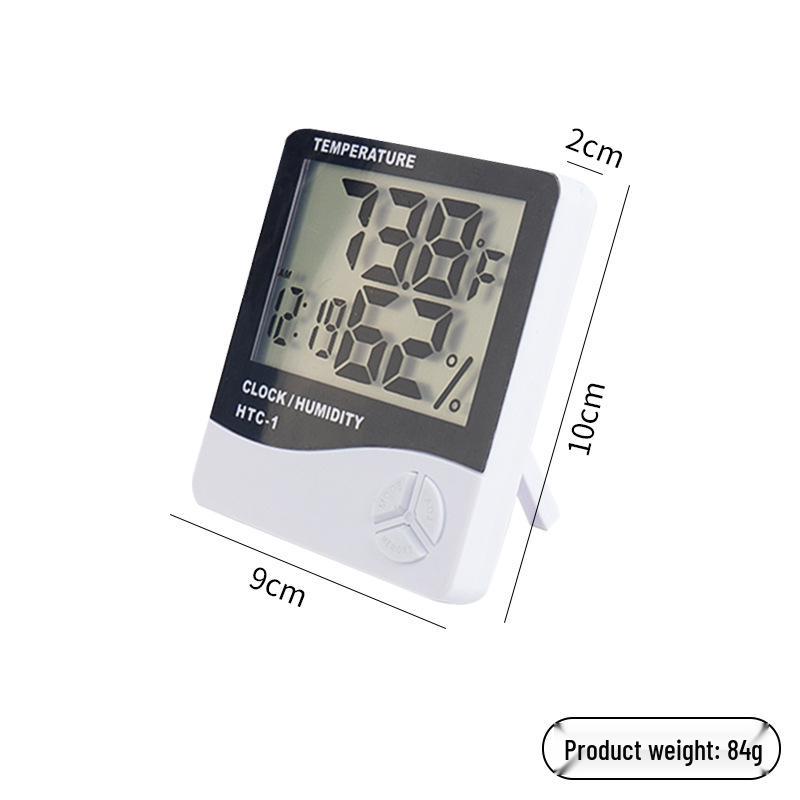 High-Precision Digital Thermometer Hygrometer with Alarm Clock, Indoor Dual-Use Vertical/Hanging Temperature Meter
