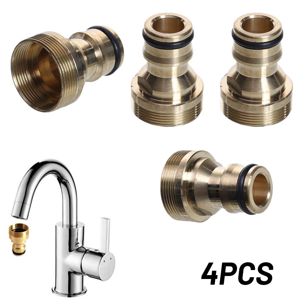 

4pcs Garden Hose Quick Connect Brass Connectors M22 Female & M24 Male Threaded 4pcs