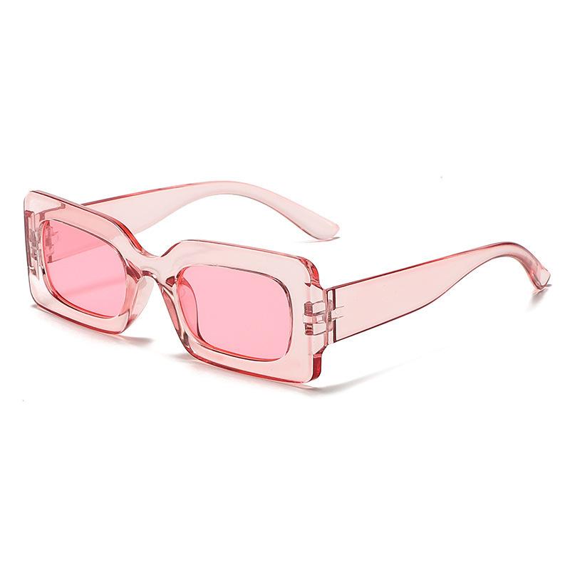Retro Square Small Frame Sunglasses For Women Trendy Personality Colorful Fashionable Simple 2114