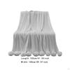 Decorative Blanket Tissue with A Gentle Welcoming Ball 39.37 Inx41.34 Inches for Women