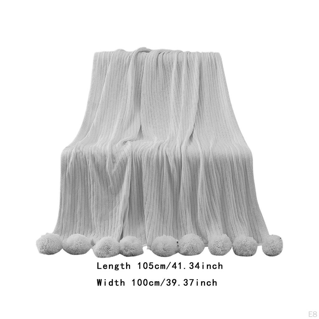 Decorative Blanket Tissue with A Gentle Welcoming Ball 39.37 Inx41.34 Inches for Women