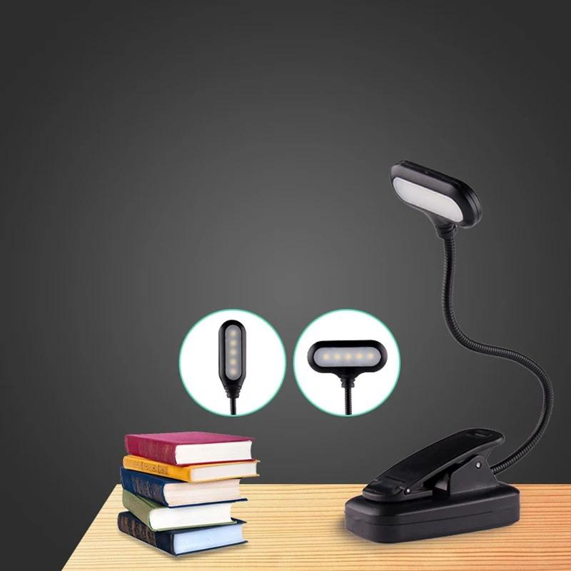 Mini Tragbare LED Buchlampe Augenschutz Leselampe Flexibel Einstellbare Richtung Batterie Lernschreibtischlampe Schlafzimmerlicht