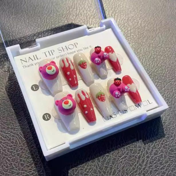 

Ногти для ношения Ручная работа Мода Повседневный Простой Изысканный Классический Стиль Ногтей Патч L