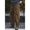 Men's Corduroy Casual Pants Loose Straight Wide Leg 100% Cotton Japanese Retro Work Pants Trendy